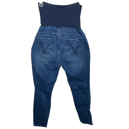 Indigo blue maternity jeans - blue,